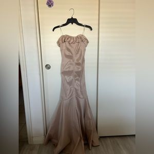 Tan Fishtail Windsor Prom Dress!